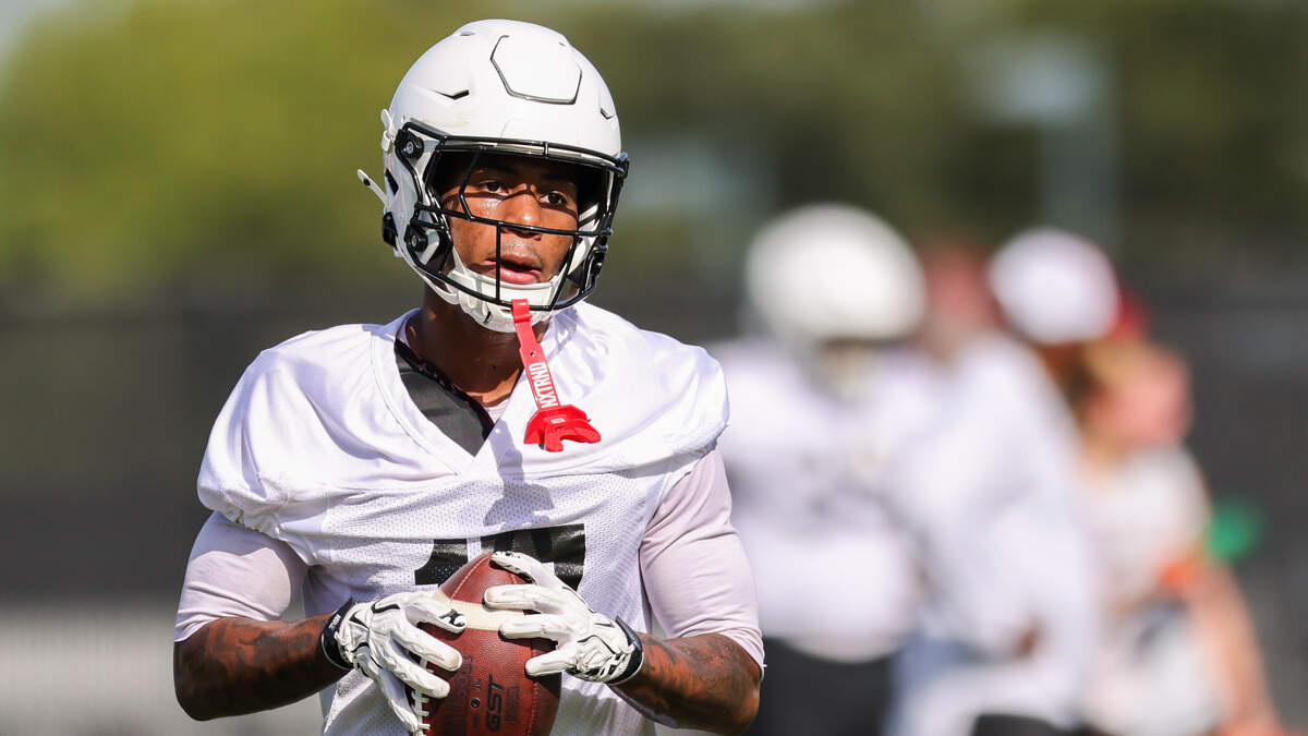 South Carolina wide receiver Jayden Sellers (17) is seen on the second day of practice in Columbia on Saturday, August 8, 2026.
